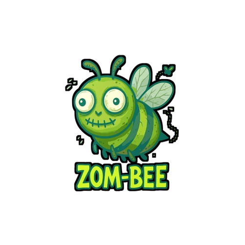 Generic Zombie Sticker – Fun Zom Bee Decals for Laptop or Water Bottle, Undead Insect Vinyl Waterproof Design, Perfect Bee Gift Satin, Kiss-Cut, 8