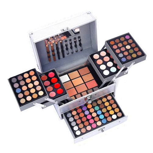 CHARMCODE 132 Color All In One Makeup Gift Set Kit- Includes 94 Eyeshadow, 12 Lip Gloss, 12 Concealer, 5 Eyebrow powder, 3 Face Powder, 3 Blush, 3 Contour Shade, 2 Lip Liners, 2 Eye Liners, 4 Eyeshadow Brush