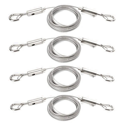 KAROSOM Adjustable Picture Hanging Wire Heavy Duty Supports 50 lbs - 4 pcs Hanging Hardware, 2m x1.5mm Hanging Wire, Ideal for Hanging Mirror, Picture, Light Lamp, Billboards