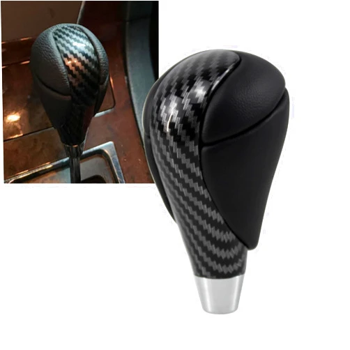 RYANSTAR RACING Carbon Fiber Leather Gear Shift Knob Compatible with Lexus ES300, GS430, IS250, LX470, RX450h, Toyota Crown, Corolla, Camry, RAV4, Prado, 4Runner, Highlander