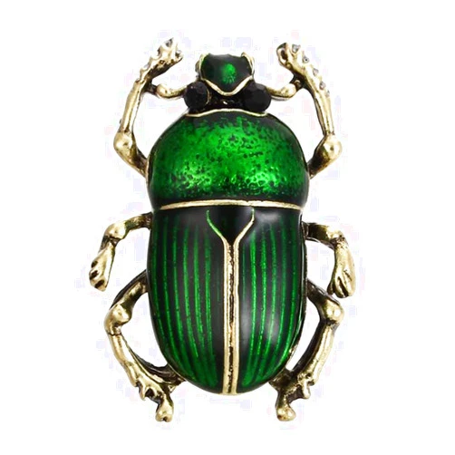 GUMEGE Beetle Brooch Vintage Jewelry Beetle Brooches For Women Kids Enamel Animal Insects Brooch Accessories Jewelry Gifts