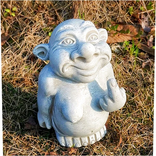 AKV Gargoyle Statues Outdoor Garden Trolls Figurines, Funny Gothic Garden Decor, Gargoyle Sculpture Resin Art Decorations, Garden Gargoyles Outdoor Decor Ornament for Flowerpot Yard Patio,Height 5'' (D)