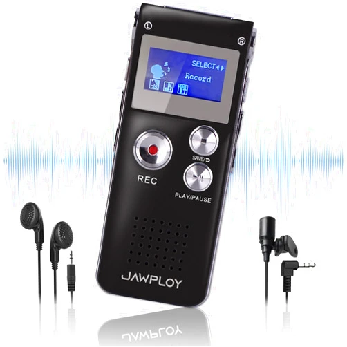 Jawploy 64GB Digital Voice Recorder for Lectures Meetings Voice Activated Recording Device with Playback, Portable Audio Recorder Small Tape Recorder Dictaphone, Interviews, USB, MP3, Password