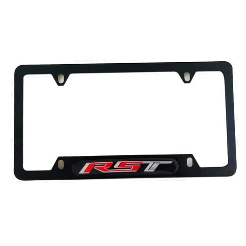 Aiyouvei RST License Plate Frame Cover Holder, Black for Silverado 1500 Tahoe Yukon,Truck Car Accessories 1pcs