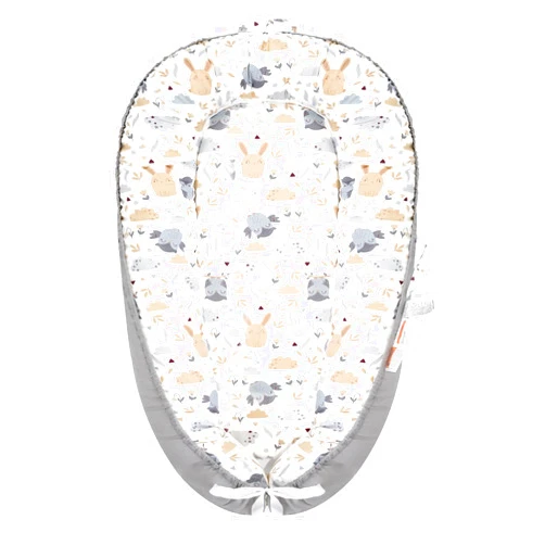 Dicosky Baby Lounger for Newborn, Baby Nest Cover (0-24 Months), 100% Cotton Breathable Adjustable Portable Infant Lounger, Co Sleeper for Baby in Bed, Baby Essentials and Gifts