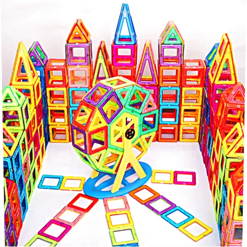 Funny Foal Toy 100 Piece Toddler Toy Magnetic Tiles Magnet Building Blocks, STEM Educational Construction Kit，3D car and auto Magnetic Toys, Magnetic Stem Toys ,Birthday Gift for Boys and Girls 100pcs