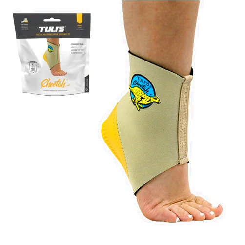 Tuli's Tuli’s Cheetah Heel Cup with Compression Sleeve for Sever’s Disease and Heel Pain for Gymnasts and Dancers, Medium