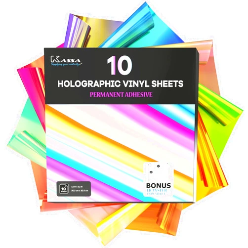 Kassa 10-Pack Holographic Color-Changing Vinyl Sheets | 12