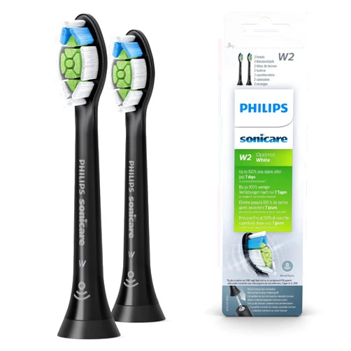 Philips Sonicare Optimal Whitening BrushSync Heads, Black, Pack of 2 (Compatible with All Philips Sonicare Handles)