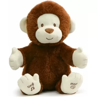 GUND Animated Clappy Monkey Singing and Clapping Plush Stuffed Animal, Brown, 12