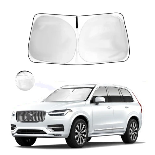HOHUIGO 2024 Upgraded Windshield Sun Shade Front Window Sunshade for Volvo XC90/XC-90 2016-2020 2021 2022 2023 2024 Accessories Fodable Car Sun Visor UV Protector Heat Shield Cover