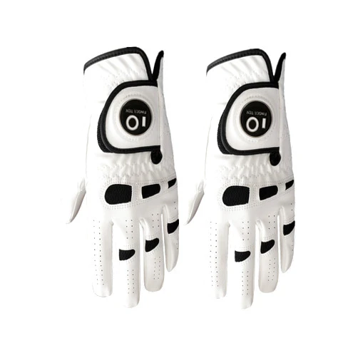 FINGER TEN Men’s Golf Glove Left Hand Right with Ball Marker Value 2 Pack, Weathersof Grip Soft Comfortable, Fit Size Small Medium ML Large XL