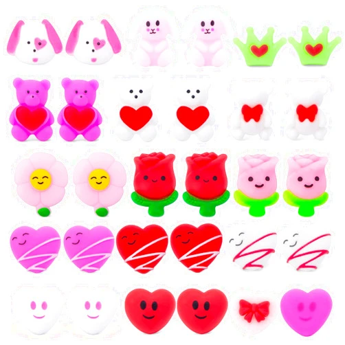 LovesTown 30PCS Mochi Squishies Toys, Mini Kawaii Squishies Stress Relief Fidget Toys for Goodie Bag Fillers Party Favors