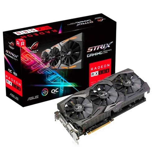 ASUS ROG-STRIX-RX580-O8G-GAMINGOC Edition GDDR5 DP HDMI DVI VR Ready AMD Graphics Card