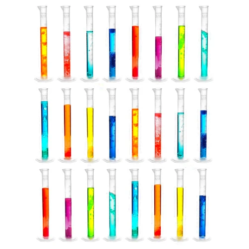 EISCO 24PK Graduated Cylinders, 10mL - Class B Tolerance - Octagonal Base - Polypropylene Plastic - Industrial Quality, Autoclavable