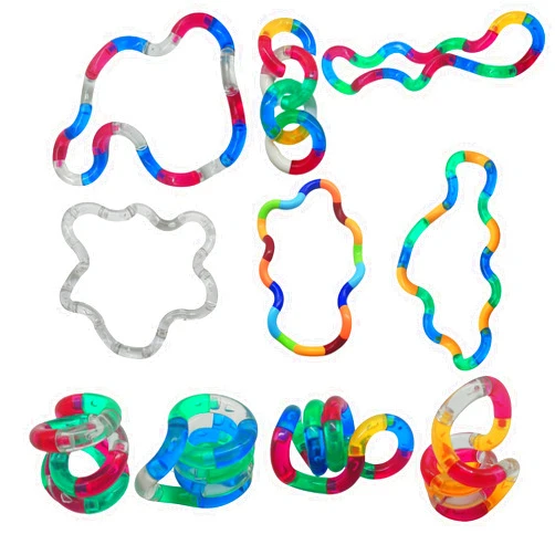 YNOTTEK Crystal 10 Pack Twisty Fidget Toys, Fidget Toys for Adults and Kids, Sensory Toys, Quiet Fidgets for Classroom,18 Sections, Multiple Colors Stress Anxiety Relief Items