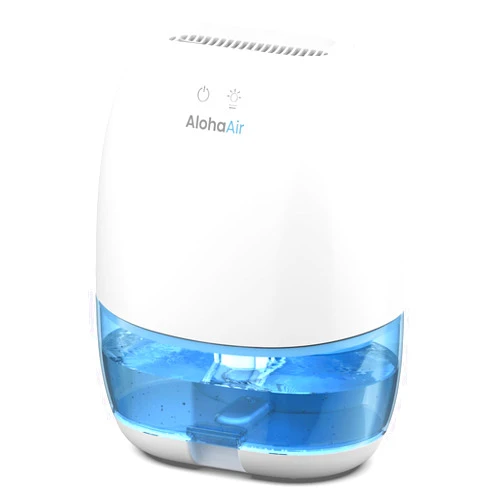 AlohaAir Dehumidifier, AlohaAir 34 OZ Small Dehumidifiers for Room for Home, Quiet with 7 Colors Night Light, Auto Shut Off, Dehumidifiers for Bedroom, Bathroom, RV, and Closet