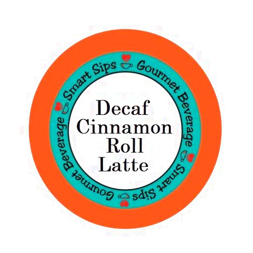 Smart Sips Coffee Smart Sips, Decaf Cinnamon Roll Latte – Low Sugar, Low Calorie Café-Style Latte Pods, Keurig K-Cup Compatible, All-in-One Decaffeinated Latte, 24 Count
