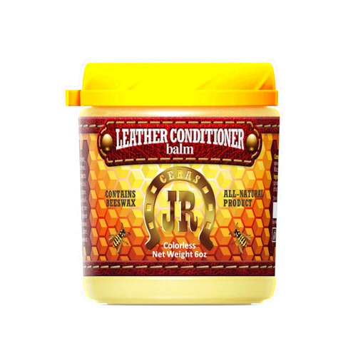 CERAS JR JR Leather Conditioner with Beeswax 6oz – All Natural, Non-Toxic | Restores & Protects Leather for Couches, Car Seats, Purses, Boots & Saddles