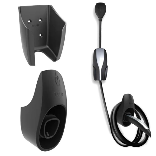 BMZX for Tesla Charger Holder Charging Cable Organizer with Charger Slot for Tesla Motors Wall Mount Connector Bracket Adapter Fit for Model 3/Y/S/X