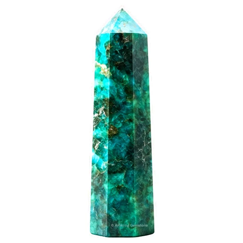 Amazing Gemstone Chrysocolla Shattuckite Crystal Towers - Natural Healing Crystal Point Obelisk for Reiki Healing and Crystal Grid (2