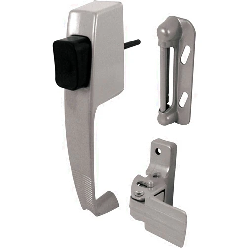 Prime-Line K 5070 Aluminum Push Button Latch with Tie Down (Single Pack)