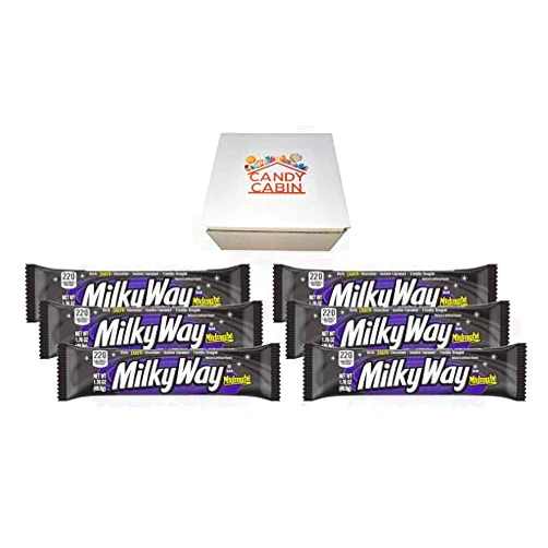 CANDY CABIN Milky Way Candy Bars Assorted Variety Box by CANDY CABIN (Midnight, 6 Pack)