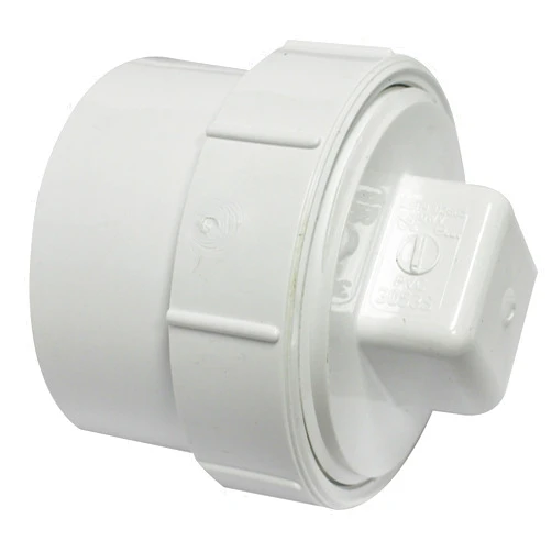 Canplas 193703AS PVC Female Cleanout Adapter with Plug, 3-Inch, White
