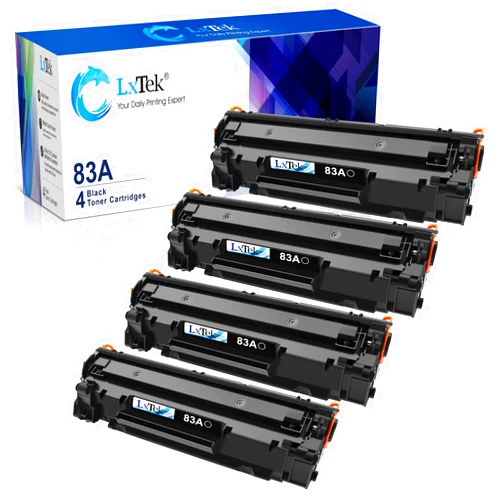 LxTek Compatible Toner Cartridge Replacement for HP 83A Toner Cartridges Compatible with Laserjet Pro MFP M125nw M201dw M225dw M201n M125a M127fn M127fw, 4 Black CF283A