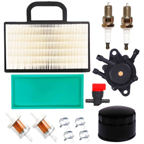 HEYZLASS 698754 Air Filter, 492932S 492932 Oil Filter with 691035 Fuel Filter Tune up Kit Compatible with Briggs and Stratton 499486 499486S 18-26 HP intek V-Twins Lawn Mower Tractor