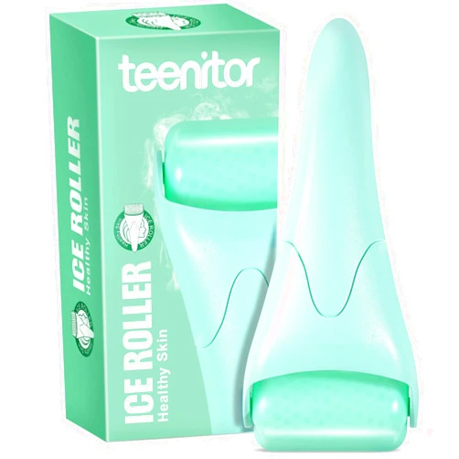 Teenitor Mint Green Ice Roller, Cold Face Roller, Ice Roller for Face & Eye Puffiness Relief, Ice Face Roller Skin Care Beauty Tools