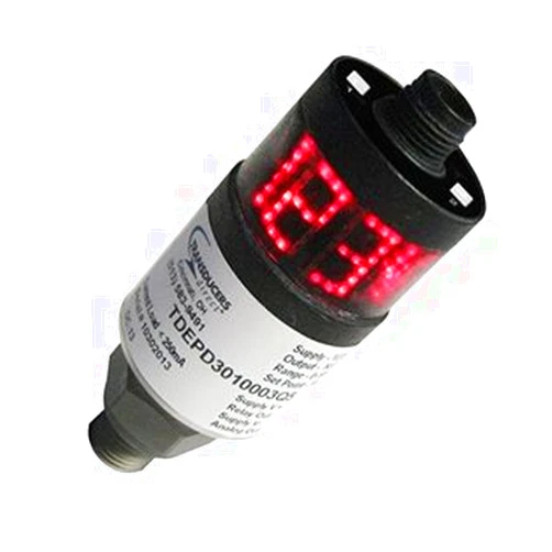Transducers Direct Field Programmable Pressure Switch/Transducer with Integrated 360° LED Display | 100 PSI | IP67 Rated | Spike Monitoring Technology | 0.5% Accuracy | M12 Connection | TDEPD