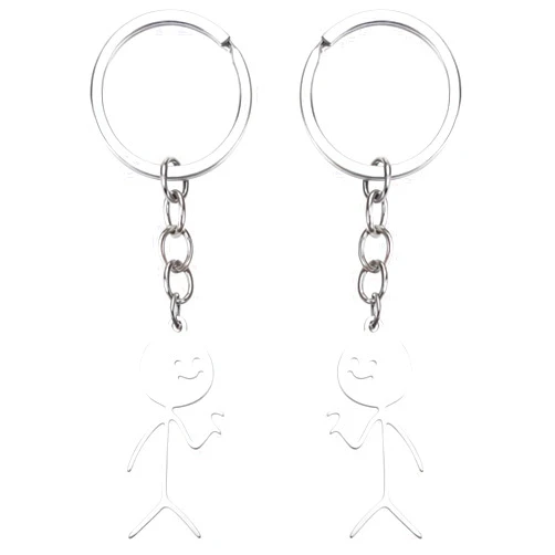 Sorcristy Funny Doodle Stickman Keychain, Heart-Shaped Couple Keychains, Long Distance Friendship Jewelry Gift, Bag Charms Y2K Accessories for Women Bag Purse Gifts