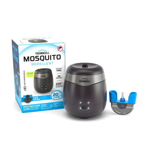 Thermacell Patio Shield Mosquito Repellent E-Series Rechargeable Repeller; 20’ Mosquito Protection Zone; Includes 12-Hour Repellent Refill; No Spray, Flame or Scent; Bug Spray Alternative