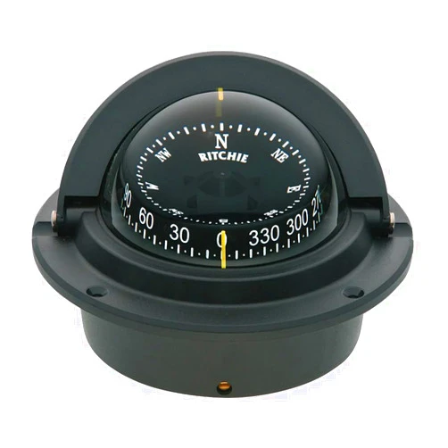RitchieRitchieSport X-21BB Black Housing with Black 2-inch Direct Reading Dial Dash Mount Compass