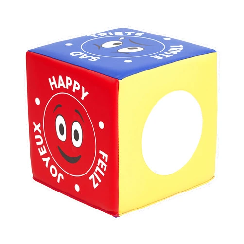 ECR4Kids SoftZone Emotion Cube with Mirror, Sensory Toy, Assorted