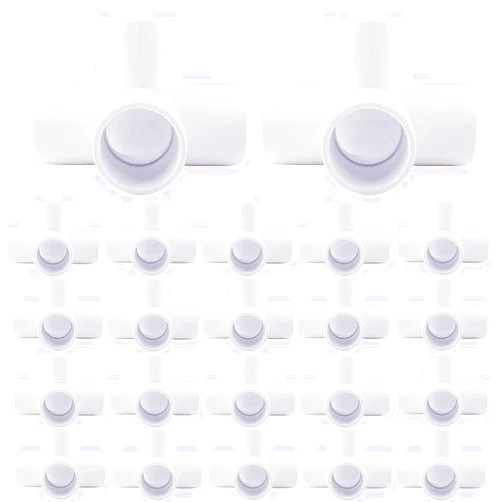 YUBONCE 3/4 Inch 4 Way PVC Pipe Fitting connectors, 20Pack PVC Elbow Fittings for SCH40 PVC Pipe, PVC Pipe Tee Corner Fitting- Build Heavy Duty PVC Furniture,4 Way PVC Pipe Joint.