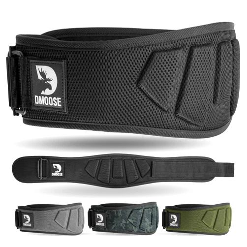 DMoose Fitness Weight Lifting Belt for Squats, Deadlift & Intense Workout - 6