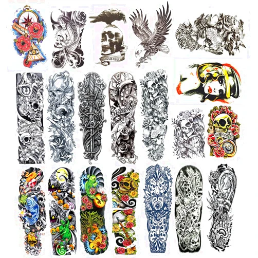 DaLin Temporary Tattoo DaLin Extra Large Temporary Tattoos Full Arm and Half Arm Tattoo Sleeves for Men Women 20 Sheets