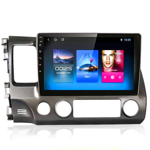 KiriNavi Car Stereo Android 12 for Honda Civic 2006-2011 Multimedia Player GPS Navigation 10 Inch HD Touch Screen Audio Receiver, Support iOS/Android Mirror Link Bluetooth Backup Camera…