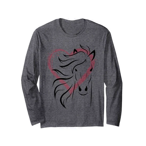 Pferde Shirt Mädchen Reiten Damen Bekleidung Women's horse for riders and horse lovers Long Sleeve T-Shirt