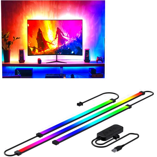 DS leddess Gaming Monitor Light, Backlight with Screen Color sync Effect for 27-32inch Computer Monitor, Compatible with Windows and MacOS Computers