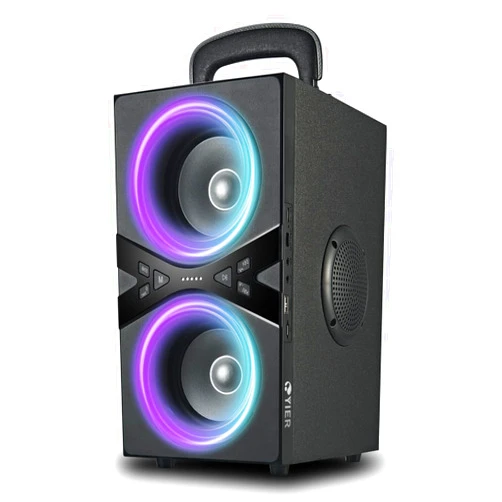 YIER Bluetooth Speakers, Wireless TWS Portable Speaker with Lights,100dB Loud Subwoofer 80w(Peak) Stereo Sound, Bassup Technology, Long Playtime for Outdoor Party
