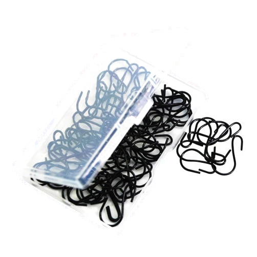 Beaneed Mini S Hooks for Hanging 50 Pack 1 Inch S Shaped Black S Hooks Plant Hooks Heavy Duty Backpack Hanger Ornament for Jewelry Key Ring Chain Hardware Pet Name Tag