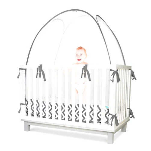 KinderSense® - Premium Baby Safety Crib Tent - Toddler Crib Topper to Keep Baby from Climbing Out - See Through Mesh Crib Net - Mosquito Net - Pop-Up Crib Tent Canopy to Keep Infant in