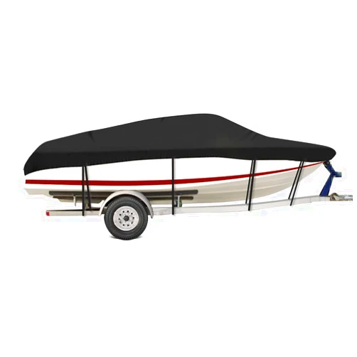 UXUNBlue Waterproof Boat Cover Heavy Duty 420D Marine Grade Polyester Canvas Trailerable Fits V-Hull,Tri-Hull,Runabout Boat Cover 17-19ft | 20-22ft