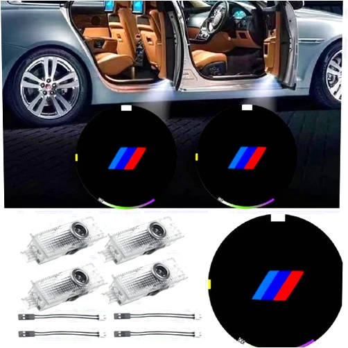 Generic 4PCS Car Door Lights Compatible with BMW 1 2 3 4 5 6 7 Series X1 X2 X3 X4 X5 X6 X7 Accessories