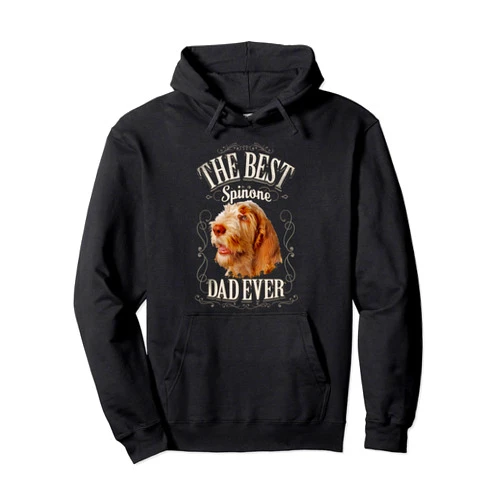 J.Bergsonn: Spinone Italiano Dog Best Spinone Dad Ever Funny Italian Spinone Dog Vintage Pullover Hoodie