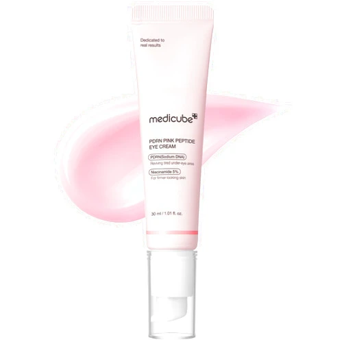 medicube Salmon DNA PDRN Pink Peptide Eye Serum with Niacinamide and 99% Purity Retinol for Fine Lines, Uneven Skin Tone, Korean Skin Care 1.01fl.oz