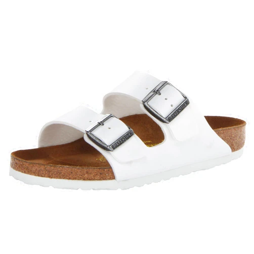 Birkenstock Unisex-Adult Arizona Birkoflor, White Birko Flor, 12-12.5 Women/10-10.5 Men